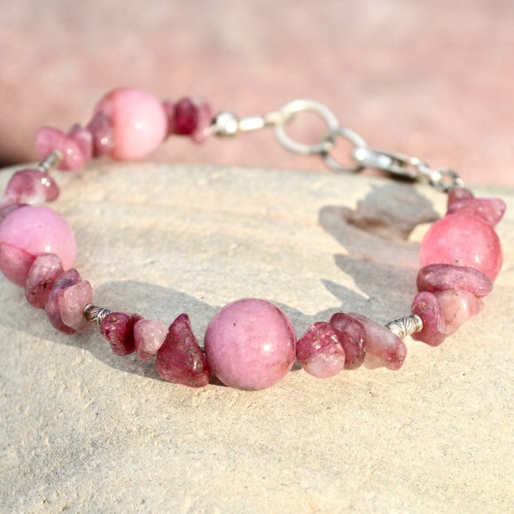 Conceptual Subculture Other - Pink Tourmaline Sterling Silver Bracelet Petite S
